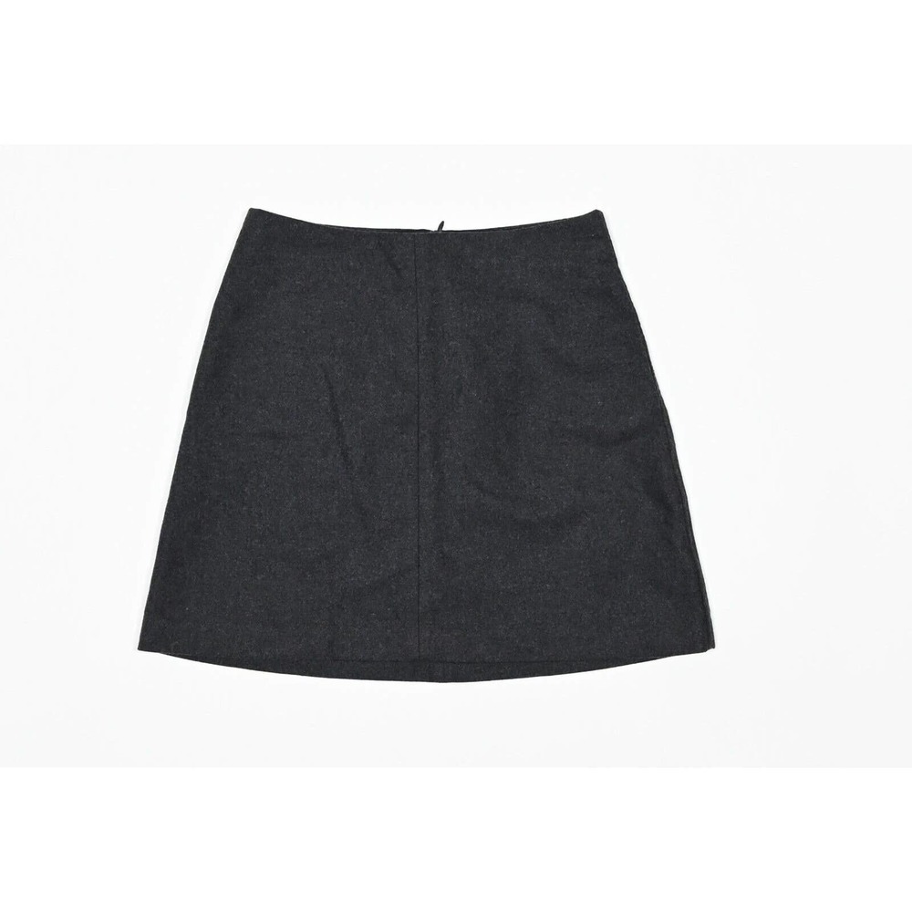 Wilfred Aritzia Essonne Gray Wool Flannel Mini Skirt